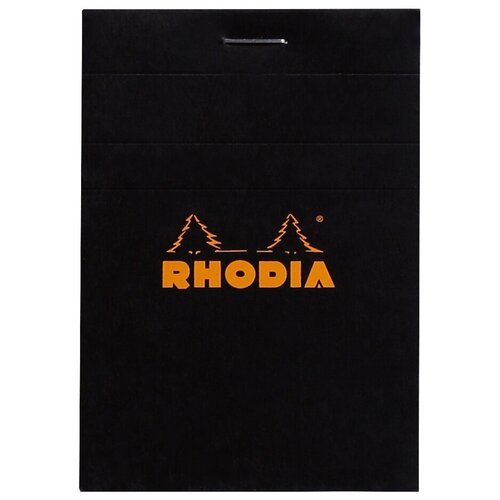 Блокнот Rhodia Basics №11, A7, клетка, 80 г, черный, 2 шт./уп.
