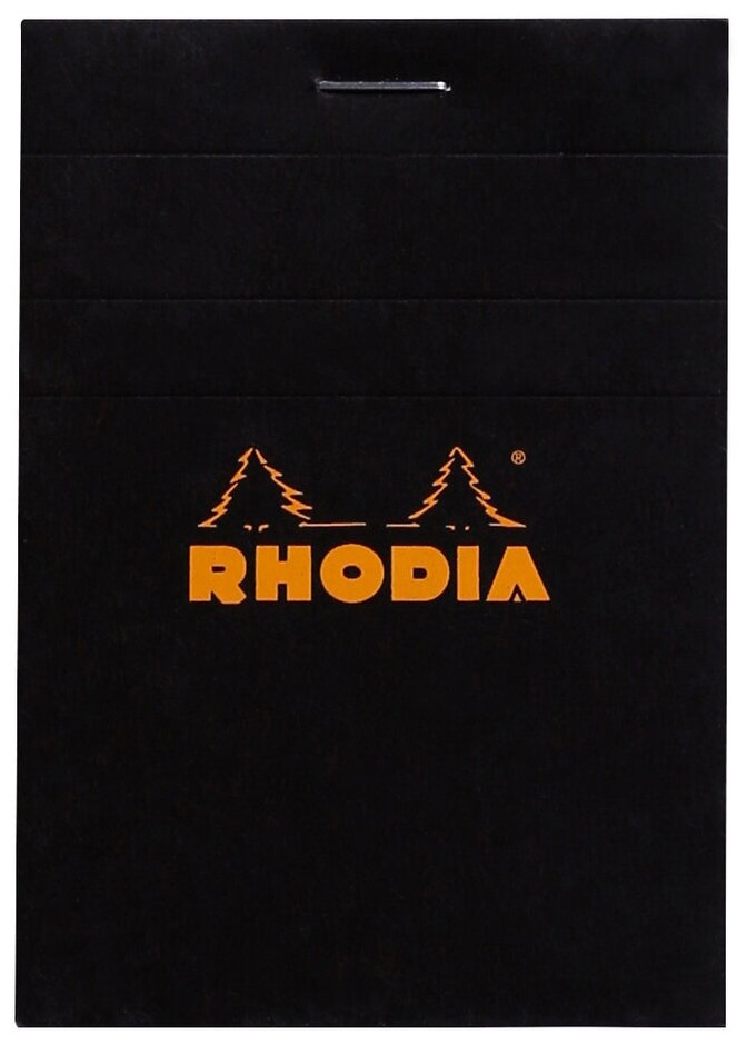 Блокнот Rhodia Basics №11, A7, клетка, 80 г, черный, 2 шт./уп.