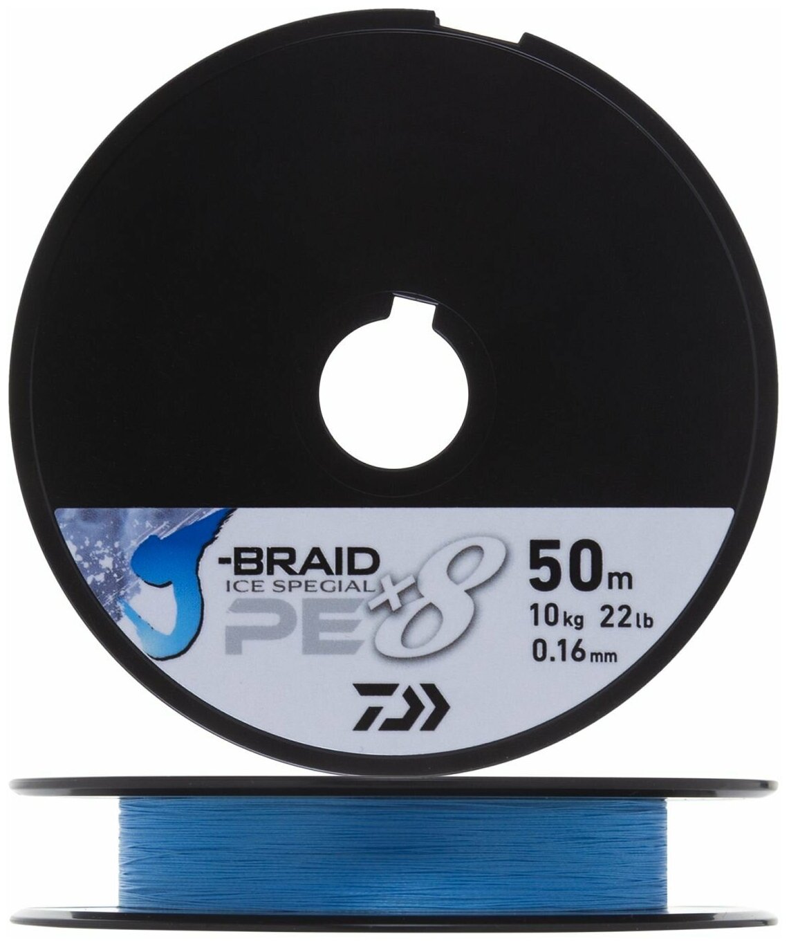 Леска плетеная J-BRAID ICE SPECIAL X8E 0.16mm-50mISLAND BLUE DAIWA 40003070