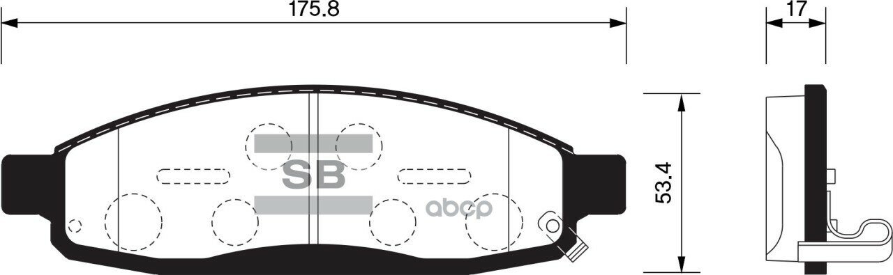 Колодки Передние Infiniti Qx56 04-10 Sp1446 Sangsin brake арт. SP1446