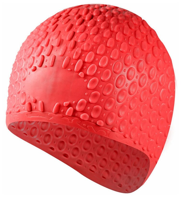 Шапочка для плавания силиконовая Bubble Cap B31519-3 (красная)