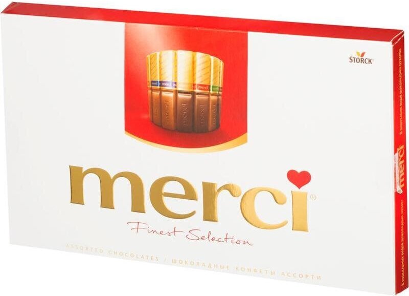 Набор шоколадных конфет Merci, ассорти, 400г, картонная коробка - фотография № 19