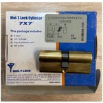 Цилиндр Mul-t-lock 7x7 ключ-ключ (размер 35х35 мм) - Латунь, Флажок - изображение