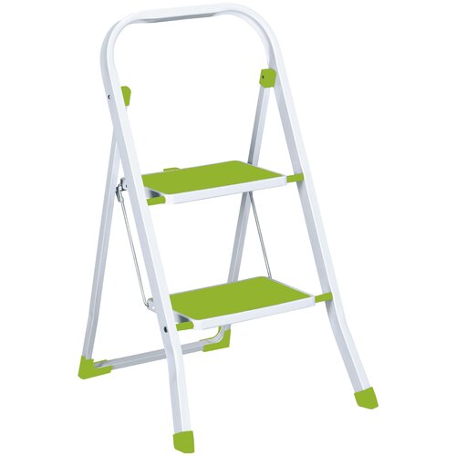 Лестница-стремянка стальная EUROGOLD SUPERCOLOR широкие ступени С РЕЗ накл 2 СТ спецторг