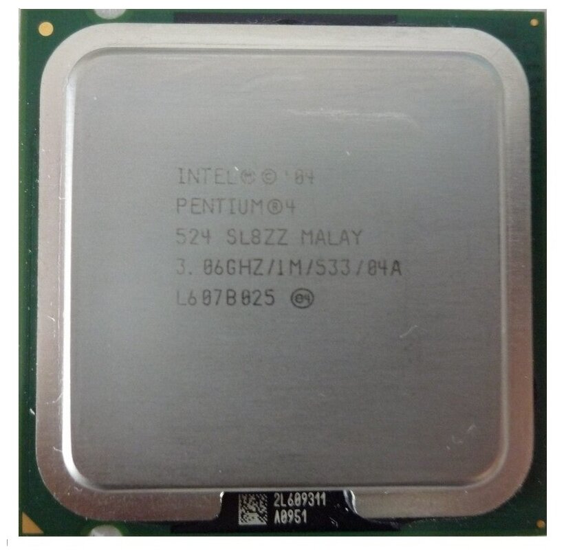 Процессор Intel Pentium 4 524 Prescott LGA775 1 x 3067 МГц