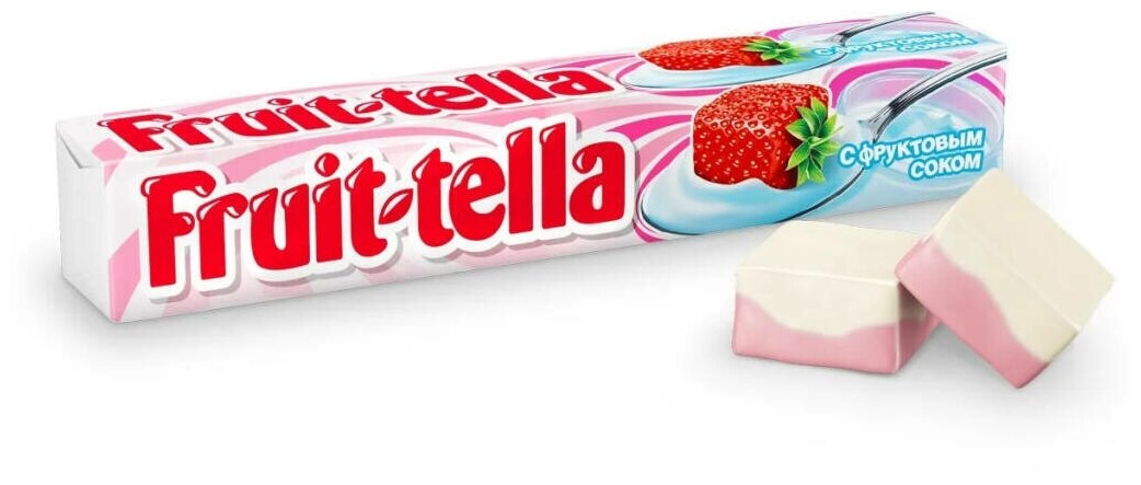Жевательные конфеты Fruittella Клубничный Йогурт, 41 г х 21 шт - фотография № 9