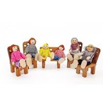 Куколки семейка из 6 человек(набор миниатюрных кукол) - изображение