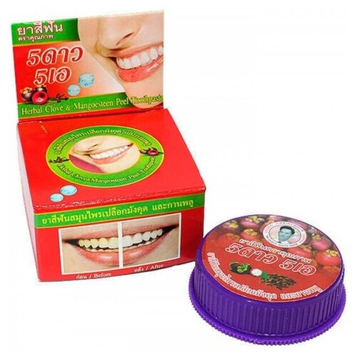 Травяная зубная паста 5 STAR COSMETIC отбеливающая с экстрактом мангостина