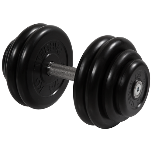 Гантель неразборная MB Barbell MB-FdbM-B серебристый гантель tight set 21 кг mb barbell mb fdbm b21