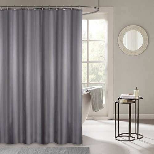 Шторка для ванной комнаты Shine Grey, 200x240 см, цвет серый, полиэстер, Carnation Home Fashions, SHI2024GRY