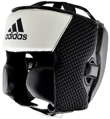 Шлем боксерский Adidas Hybrid 150 Headgear бело-черный (размер S)