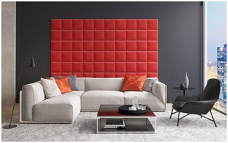 Мягкие панели Eco Leather Red 30 x 30