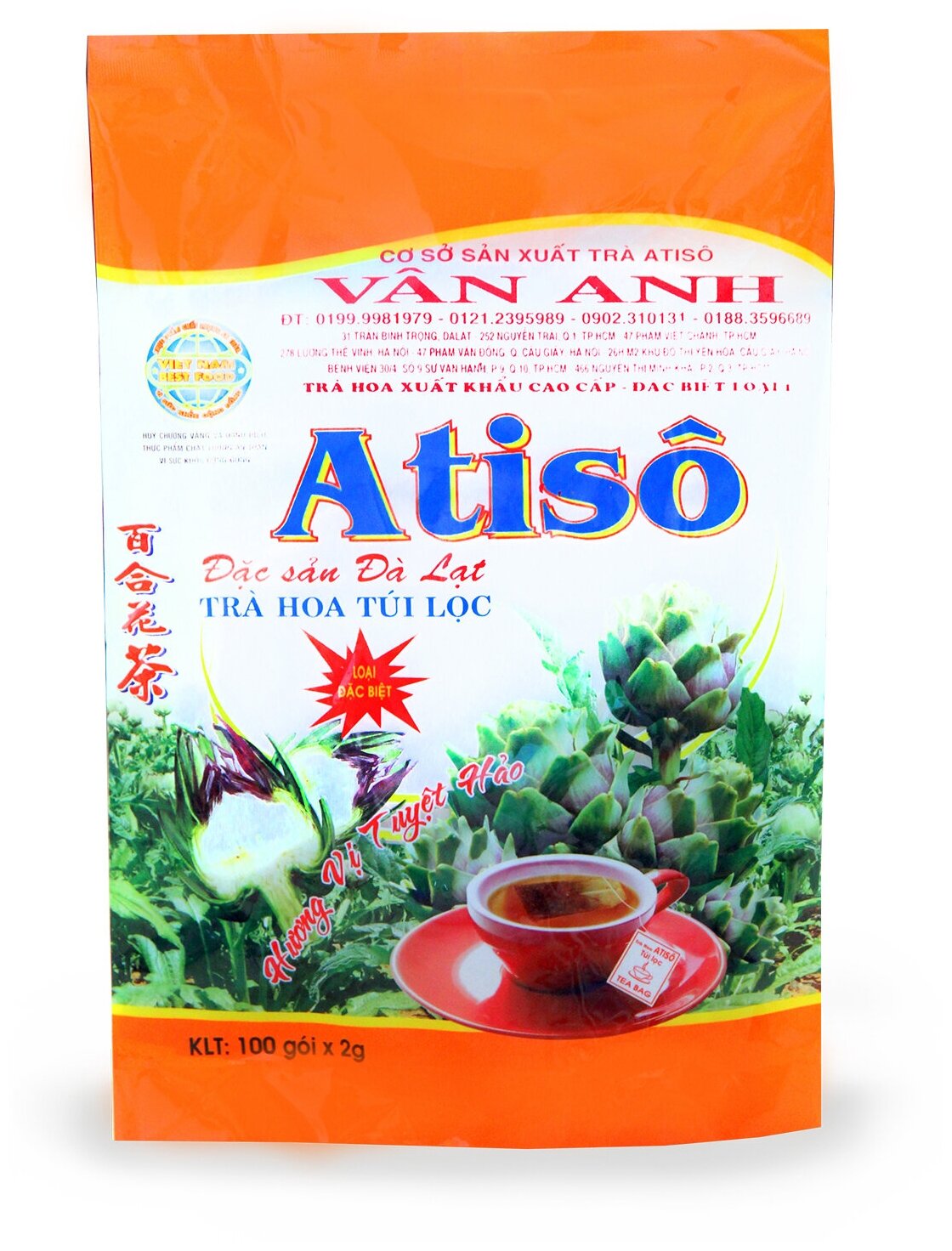 Чай из Артишока Van Anh пакетированный 100 пак. (200 грамм)