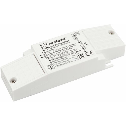 Блок питания токовый (AC-DC) 180-270mA 10W 028779(1) ARJ-SP-10-PFC-TRIAC-INS пластик диммер