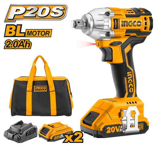 INGCO_PowerTools Аккумуляторный ударный гайковерт Li-Ion 20В Ingco CIWLI2001