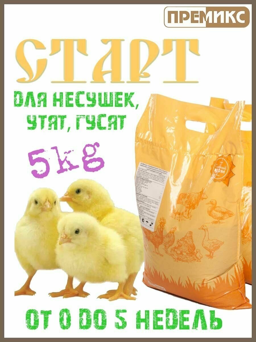 Комбикорм для цыплят несушек "Старт" 5кг. - фотография № 1