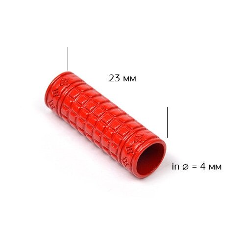 Наконечник для шнура металл TBY TC24 отв.4мм цв. красный уп. 50шт