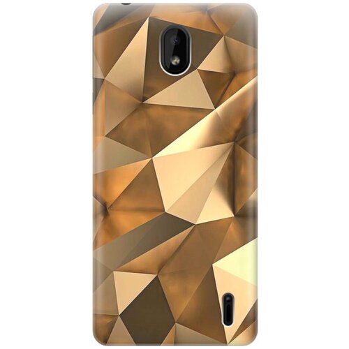 фото Ультратонкий силиконовый чехол-накладка для nokia 1 plus с принтом "бронзовые грани" gosso