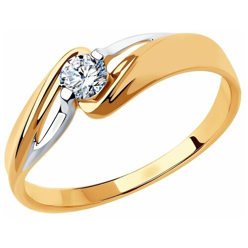 фото Кольцо из золота с фианитом 51-110-00830-1 diamant