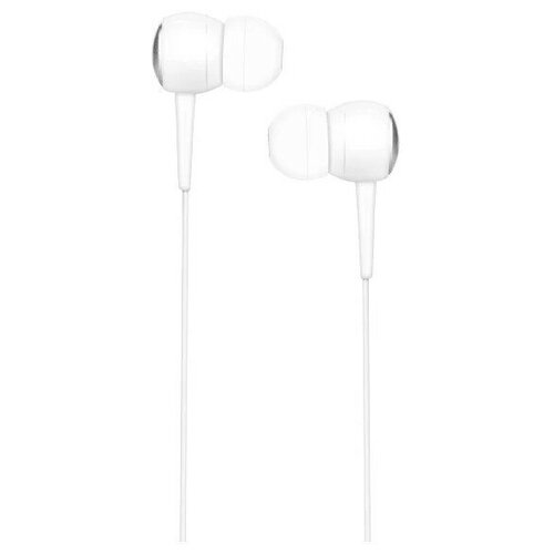 HOCO M19/ Наушники + микрофон/ Кнопка ответа/ 1.2м/ 3.5 mm jack/ White наушники hoco m19 drumbeat white