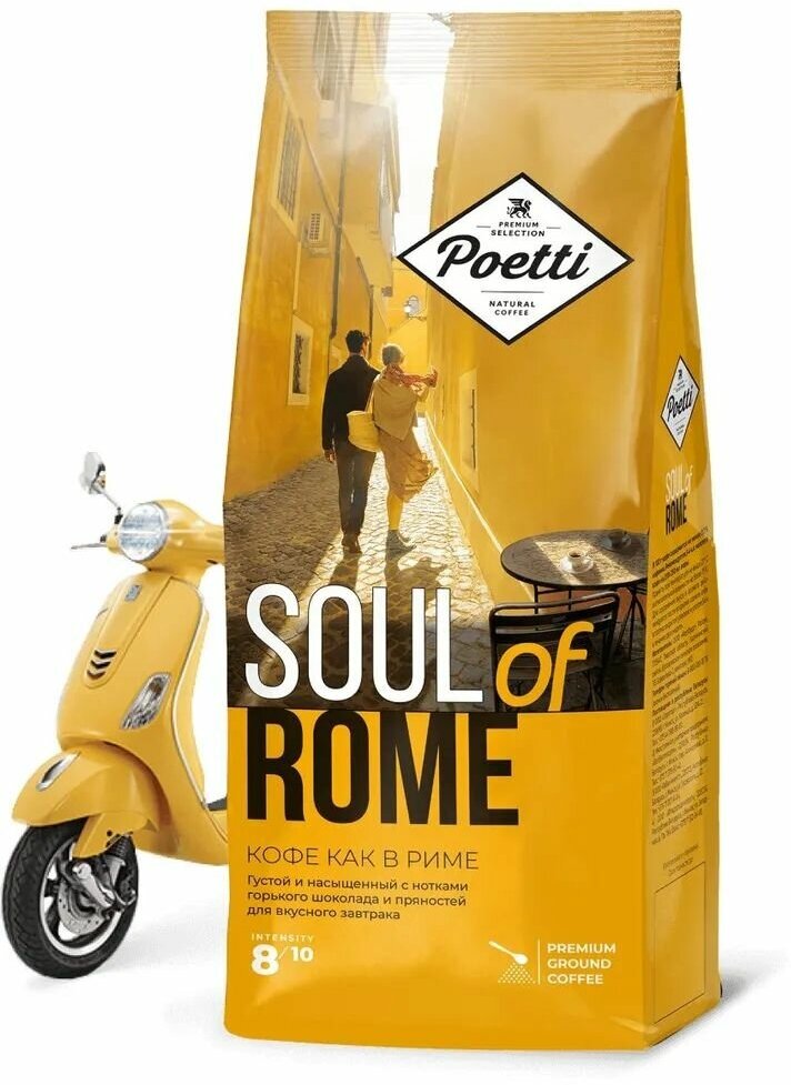 Кофе Poetti Soul of Rome молотый, 200г - фотография № 5