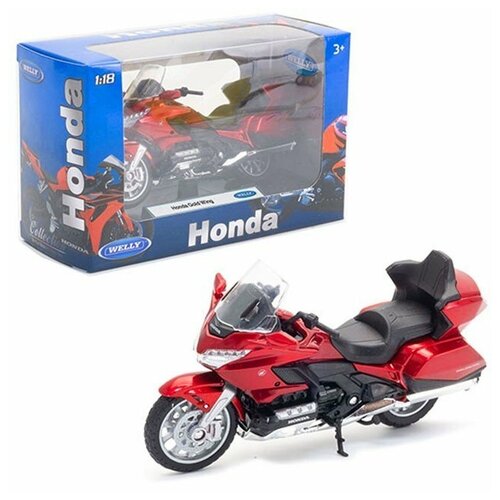 Модель мотоцикла 1:18 Honda Gold Wing, красный выхлопная труба tnt125 tnt35 для мотоцикла benelli tnt 125 135