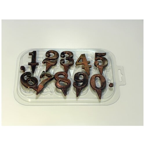 Пластиковая форма для шоколада, мыла - Цифры на ножке