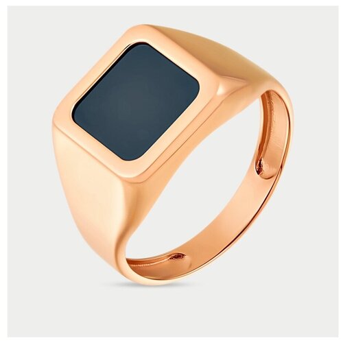 фото Кольцо мужское ювелир из розового золота с фианитом (арт. кд4103) (21 / 4,43 / 4500000356719) gold center