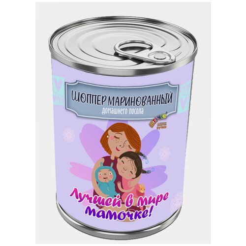 фото Сумка шоппер штучки, к которым тянутся ручки, фиолетовый, белый