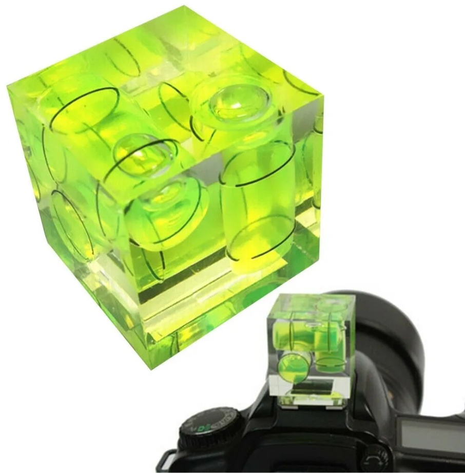 Пузырьковый 3D уровень на горячий башмак фотоаппарата