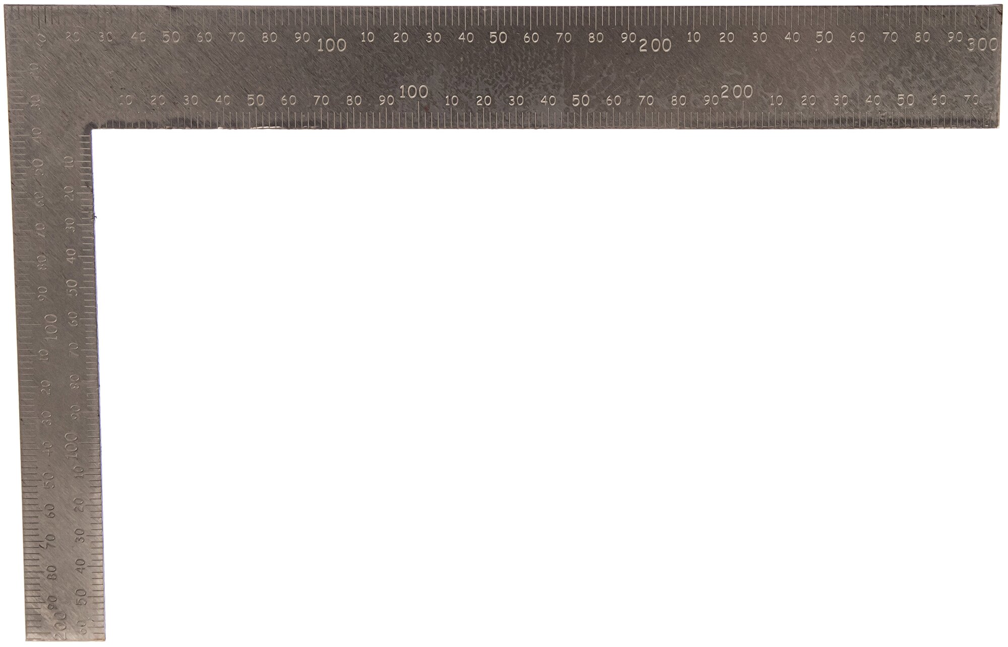 Угольник FIT 19632 столярный цельно-металлический рифленая шкала 200 х 300 мм