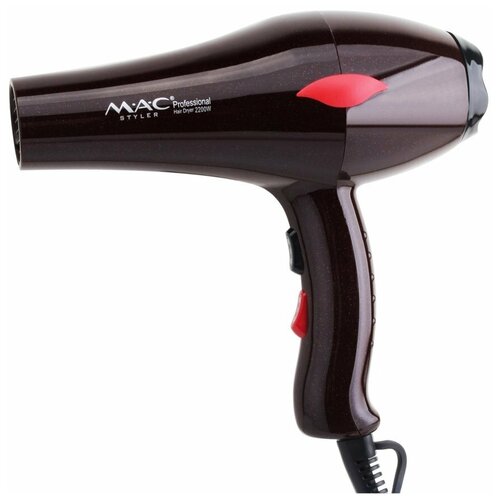Профессиональный легкий фен для волос Mac Slik Ceramic с ионизацией и подачей холодного воздухаКомпактный фен для укладки с холодным обдувом 322000₽