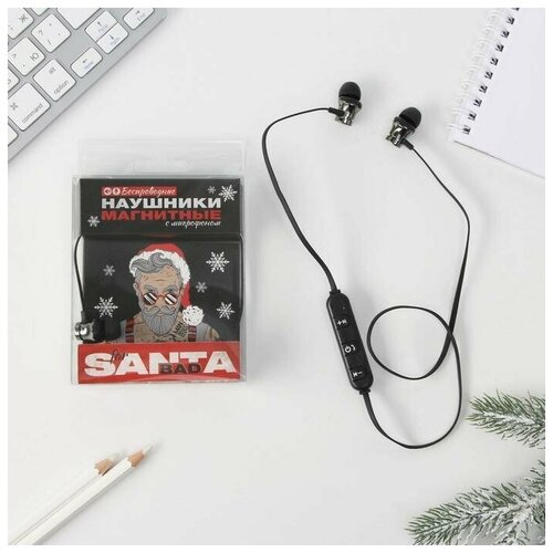 Беспроводные магнитные наушники с микрофоном Санта мод RX-2 9 х 135 см 752₽