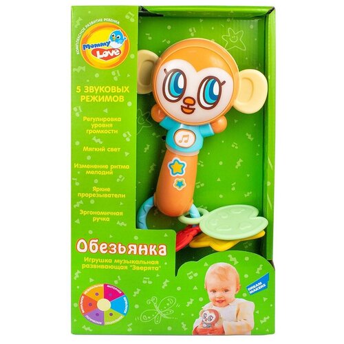 Игрушка музыкальная развивающая Mommy Love Зверята KD3101-1