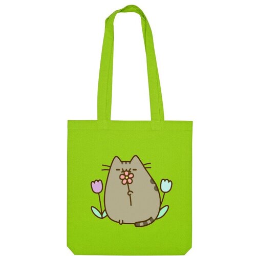 Сумка шоппер Us Basic, зеленый мужская футболка кот пушин pusheen cat 2xl черный