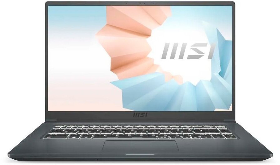 Ноутбук MSI Modern 15 A11SBU-836RU (Core i7 1195G7/15.6"/1920x1080/8GB/512GB SSD/GeForce MX450 2GB/Win 10 Home) 9S7-155266-836, Grey