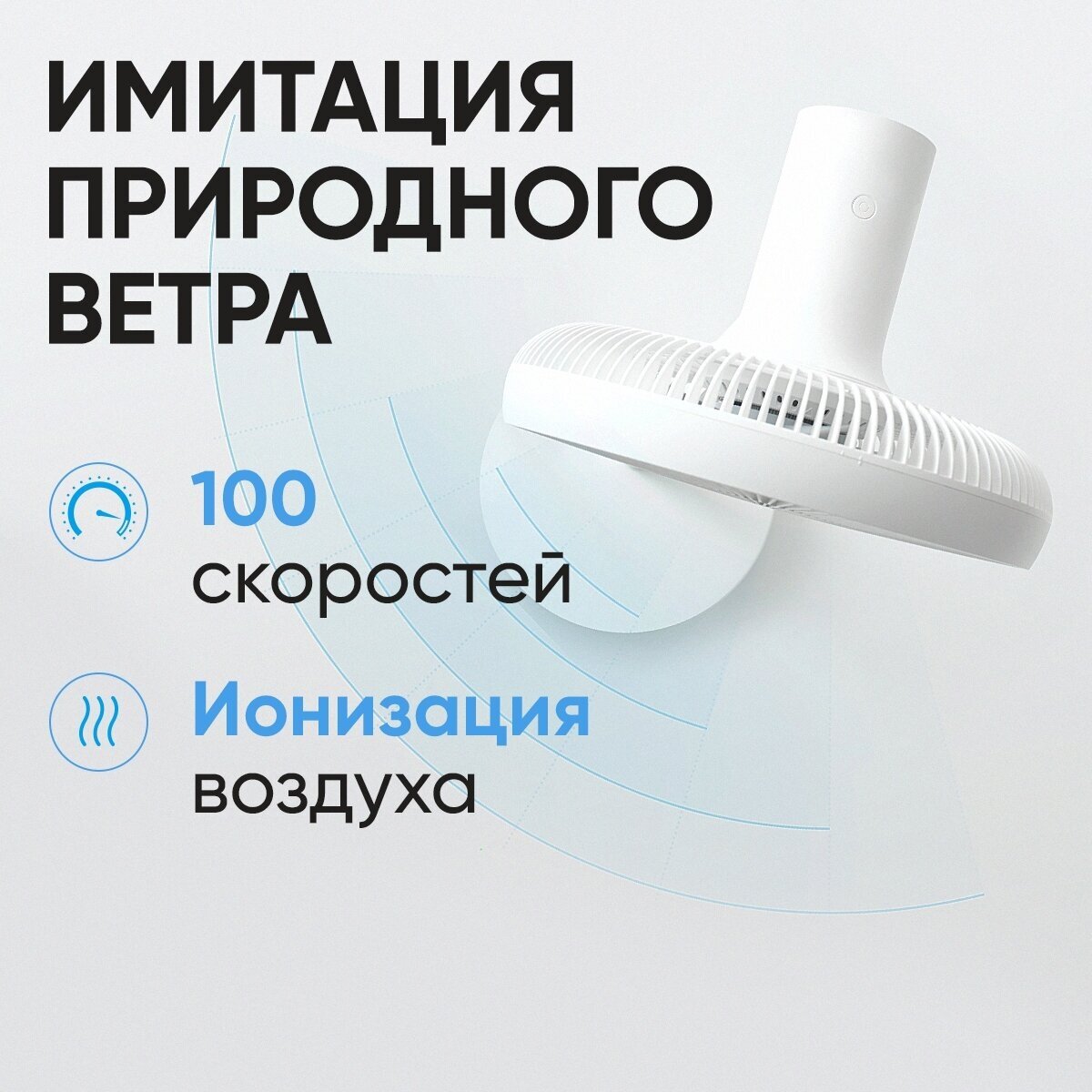 вентилятор напольный SMARTMI Standing Fan 3 с аккумулятором белый - фото №3