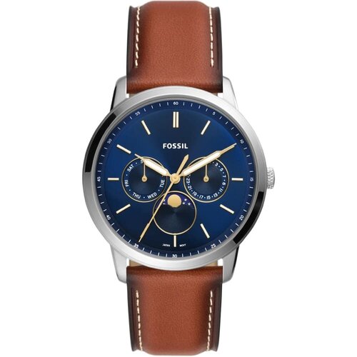 Наручные часы FOSSIL, золотой, синий мужские наручные часы fossil fs5942