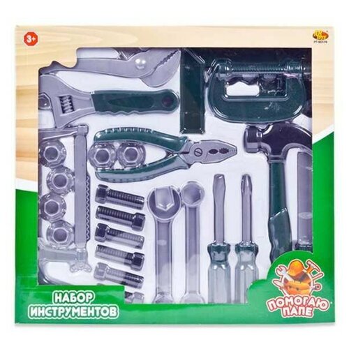 фото Набор инструментов "помогаю папе", в наборе 24 предмета abtoys