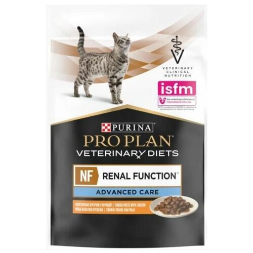 Влажный корм для кошек Purina Pro Plan Veterinary Diets NF Renal Function Advanced Care, поздняя стадия почечной недостаточности, курица, 85 г