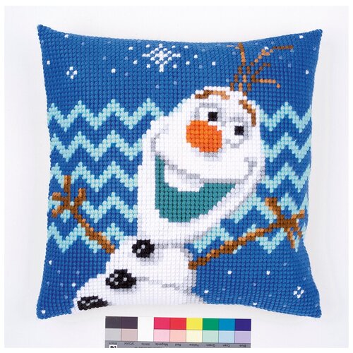 фото Набор для вышивания подушки олаф disney 40 х 40 см pn-0165925 vervaco