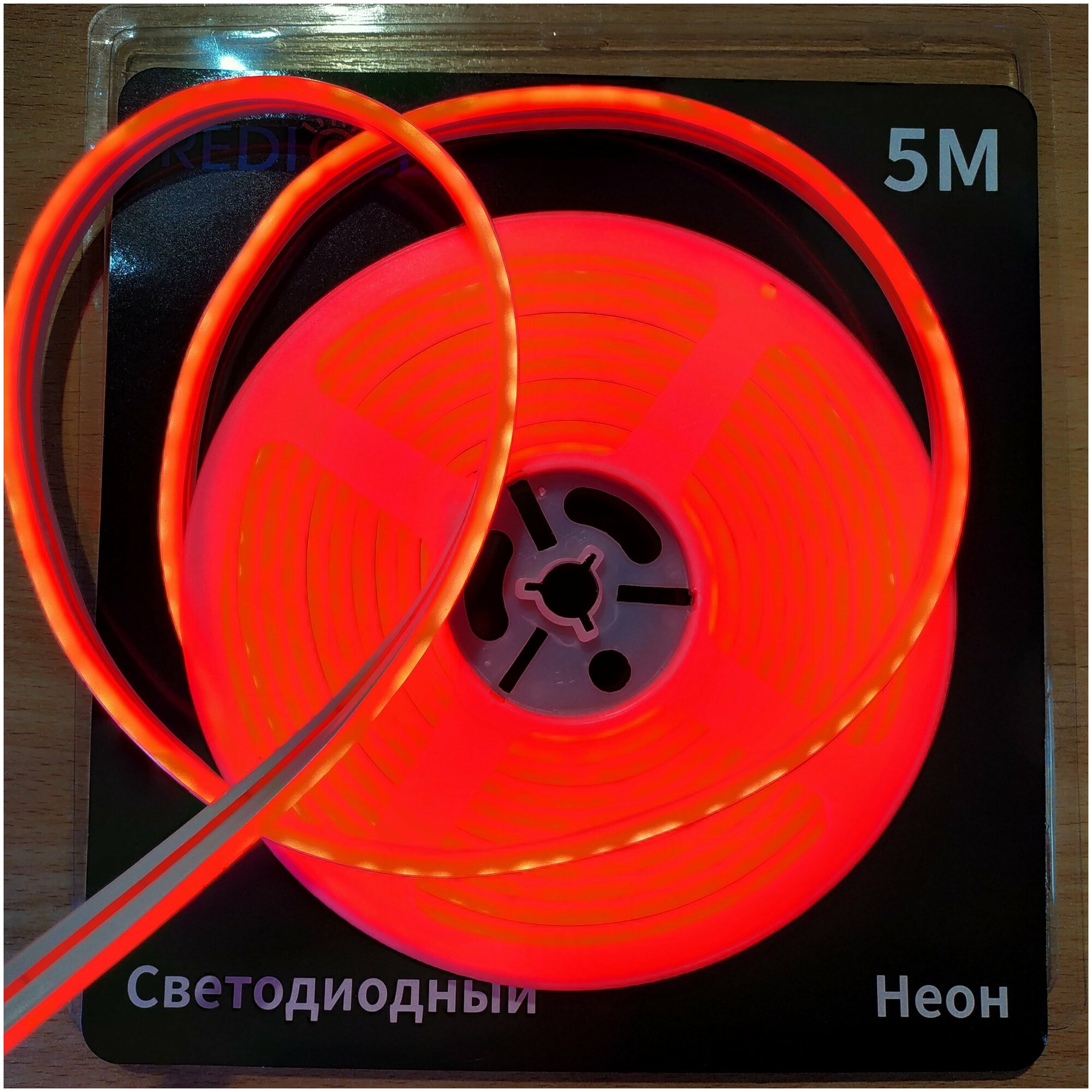 Гибкий неон 2835, 120SMD, 12V, красный, 11Вт/м, (5метров, 6*12mm) - фотография № 2