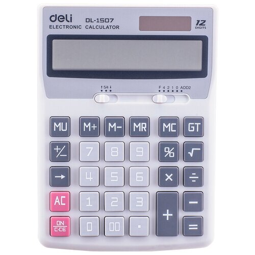Калькулятор настольный Deli Smart E1507 черный 12-разр.