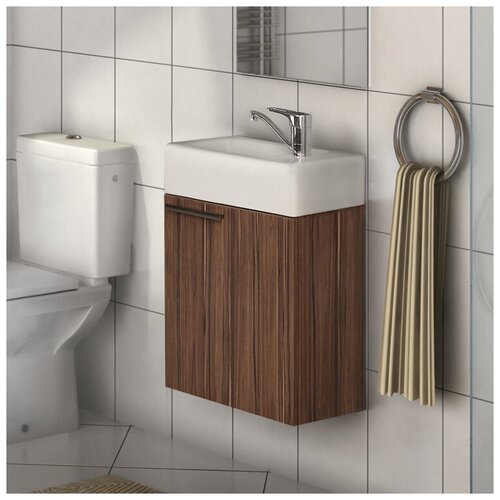 Тумба с раковиной AQUATON Эклипс темный эбони