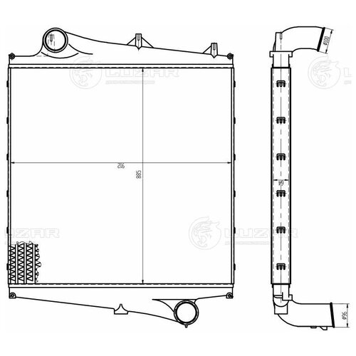 LUZAR LRIC1013 Радиатор интеркулера для а/м Volvo Trucks FH (93-)/FM (98-)/FE (06-)/F 1шт