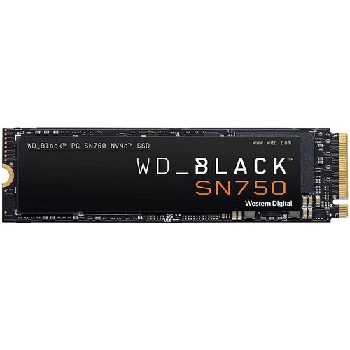 Жесткий диск SSD M.2 2Tb Western Digital WD Black SN750 (3400/2900MBs, 550000 IOPS, TLC 3D NAND, 2280, PCI-E3.0x4) (WDS200T3X0C)