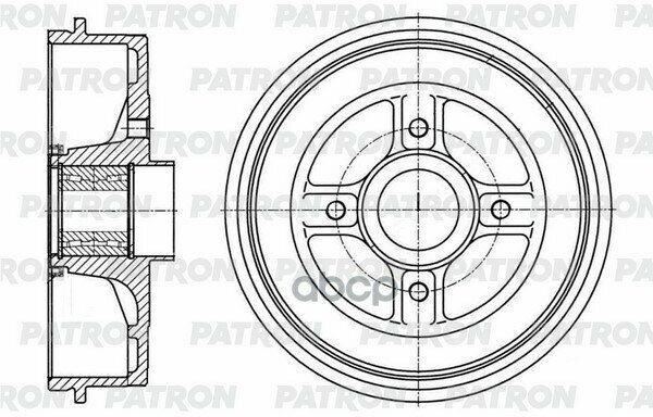 Барабан Тормозной Renault Logan Sandero 04- (D203,3 Mm) +Подшк-Цо Abs Pdr1005 PATRON арт. PDR1005