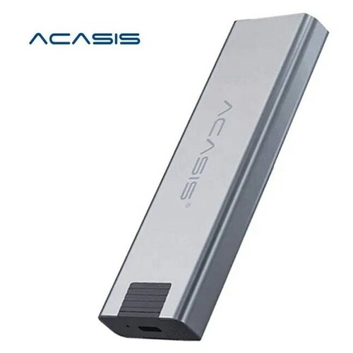 Внешний корпус для M.2 SATA SSD ACASIS M08-GF (Al, серый, USB 3.0, JMS580, кабель 0.2м)