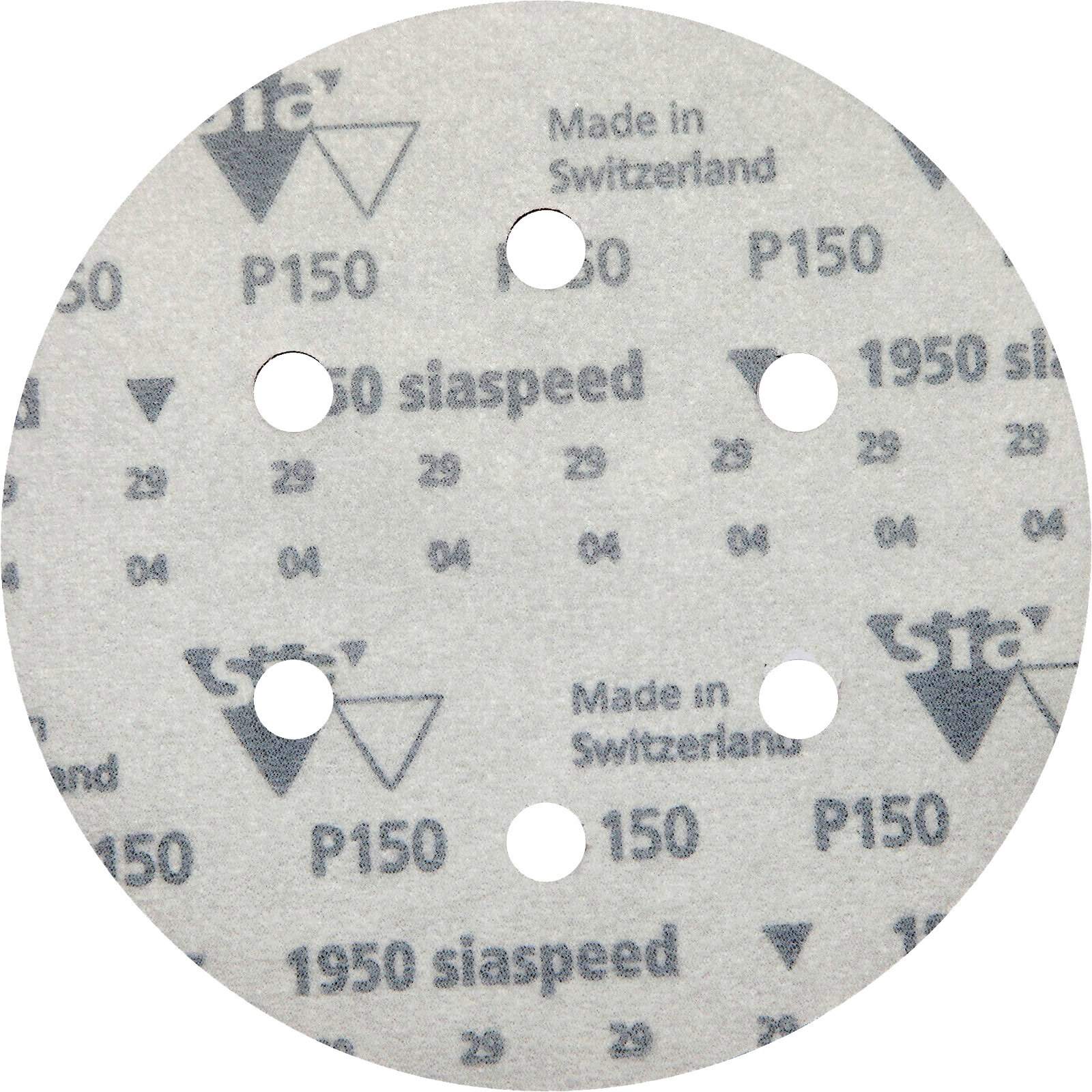 Круг шлифовальный на липучке "siaspeed 1950" - 6 шт, D 150 мм, 6 отверстий, Р 150, водостойкая наждачная бумага, наждачный круг, наждачка, шкурка - фотография № 7