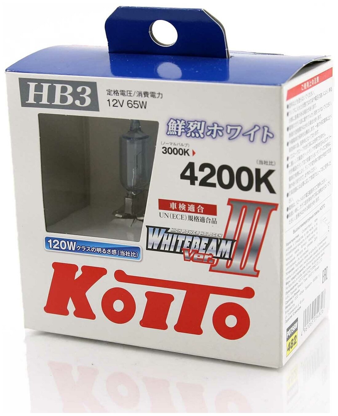 KOITO P0756W лампа HB3 (К-Т 2 шт) Супер белая + 120% 4200K